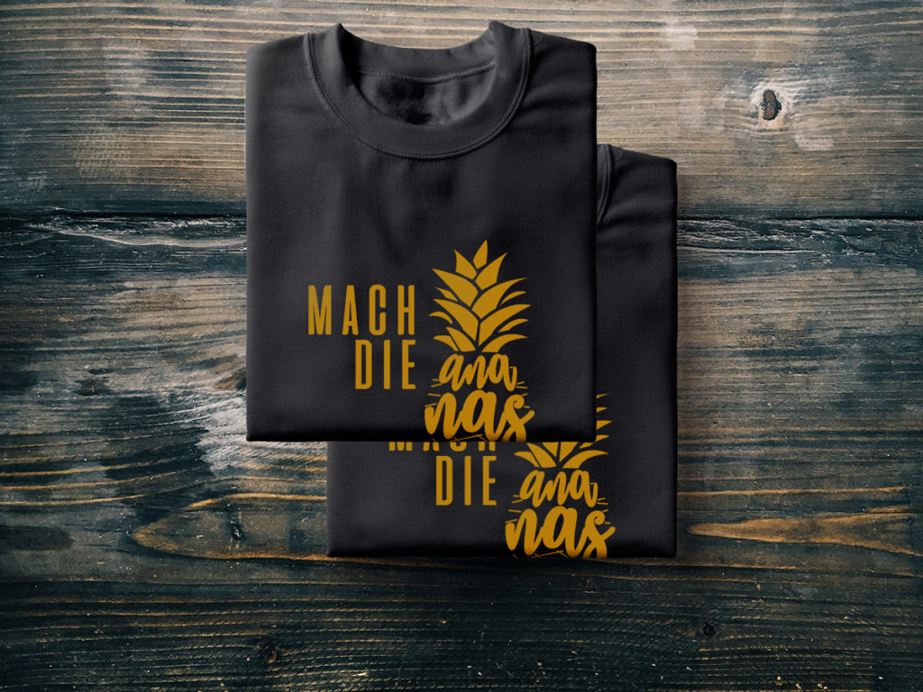 Mach die Ananas T-Shirt bedrucken