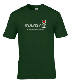Novinophobie T-Shirt mit Weinglas