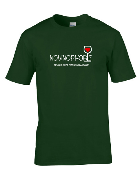 Novinophobie T-Shirt mit Weinglas